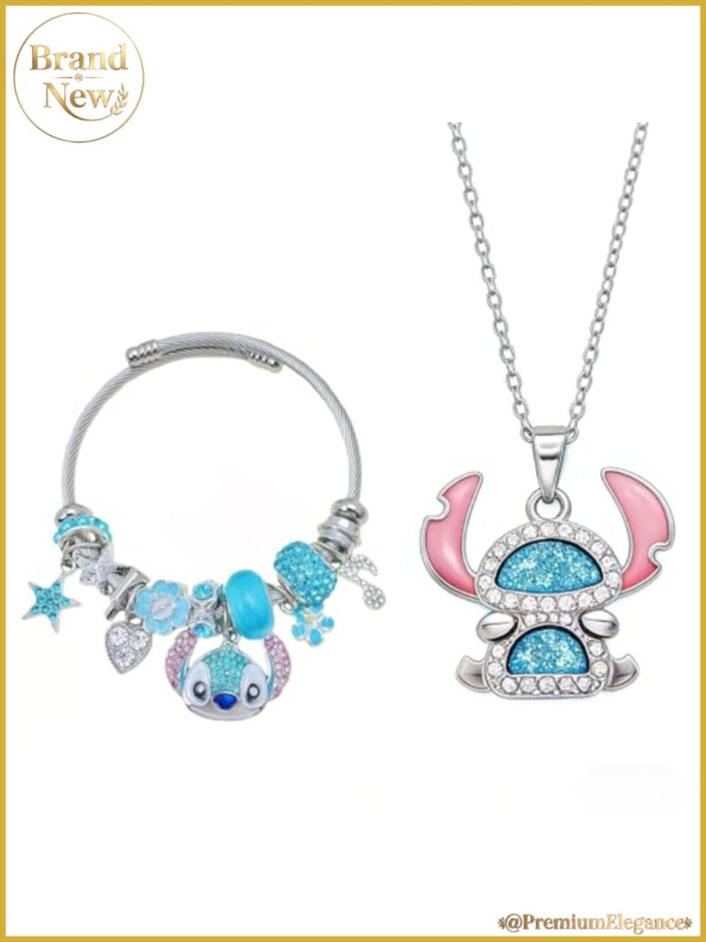 Women's Dainty Cubic Zirconia Necklace & Bangle Set Jewelry Gift